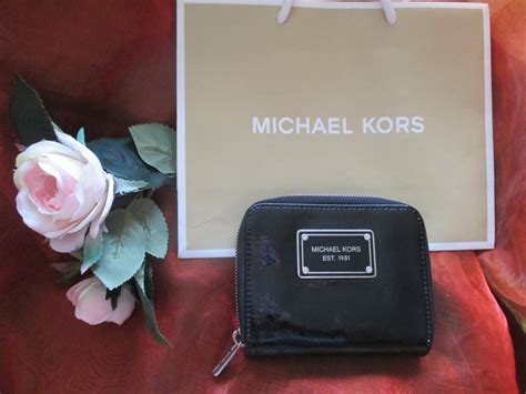 michael kors jet set travel geldbörse schwarz silber